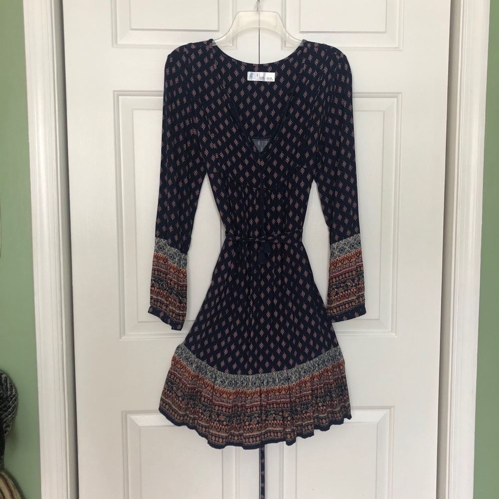 | Time & Tru | Boho Tie Dress